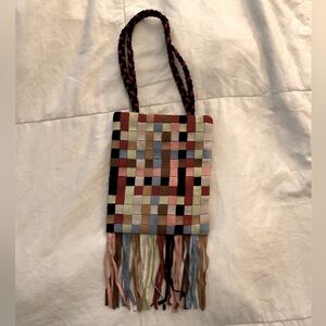 Moyna handmade suede fringe bag
